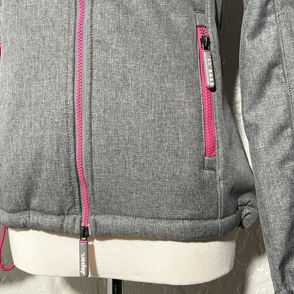 Superdry S Hooded Winter Windtreker Gray Pink Jacket - Picture 6 of 13